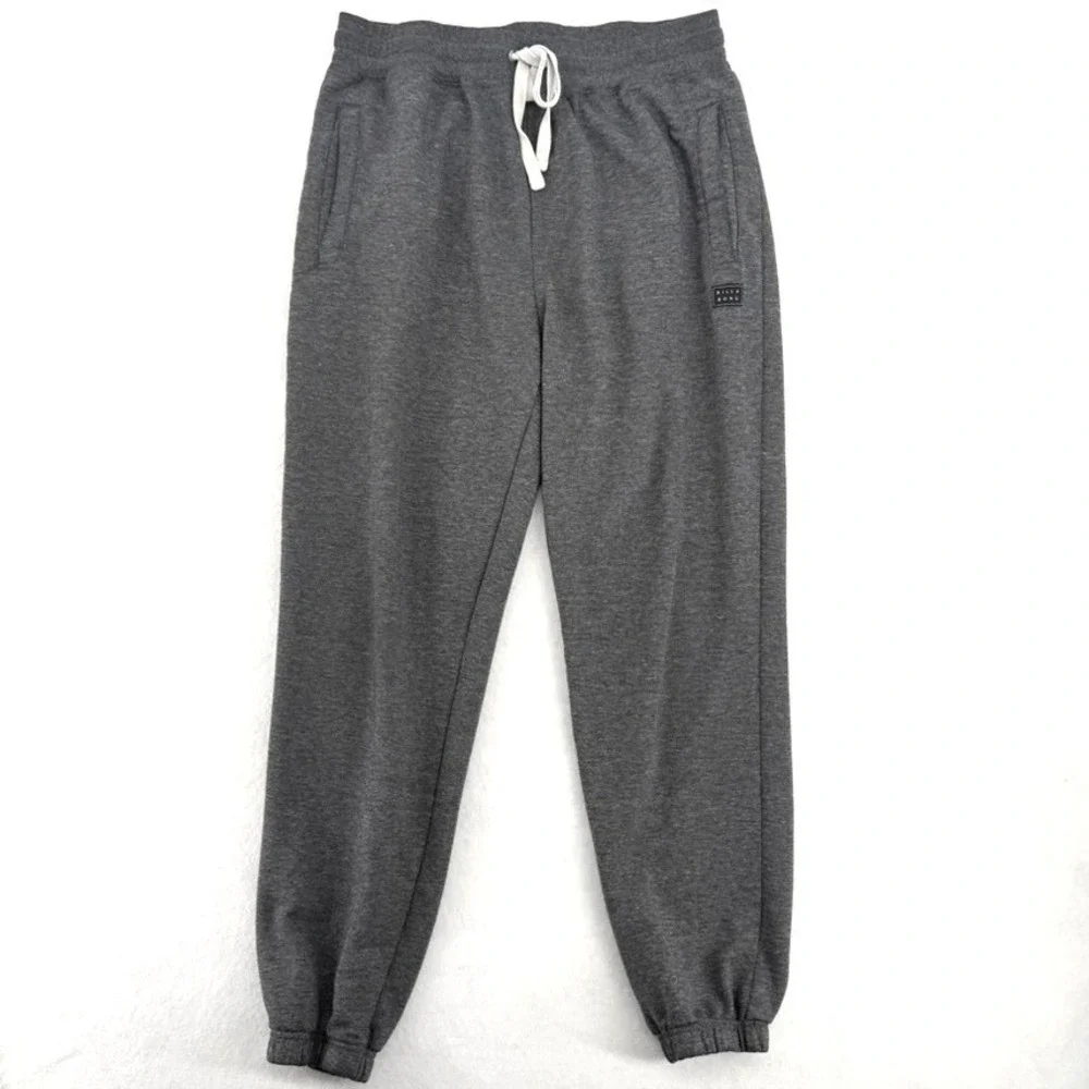 Billabong Mens Fleece Joggers Charcoal Gray Heather Sweatpants Size M Drawstring